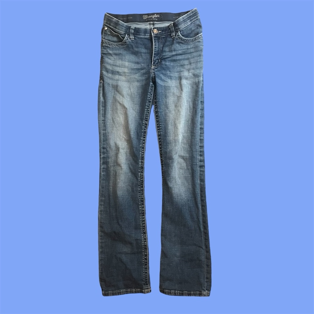 Blue Wrangler bootcut jeans